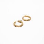 Kolczyki półkola plecione pozłacane