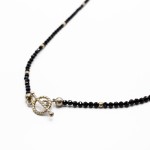 Choker Czarny spinel