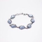 Bransoletka srebrna z  niebieskim uleksytem 