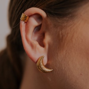Kolczyki księżyce pozłacane