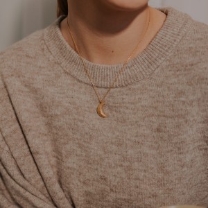 Naszyjnik księżyc pozłacany