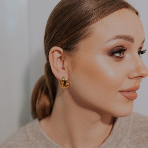 Kolczyki Pozłacane Łezka gładka