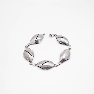 Bransoletka srebrna gładka