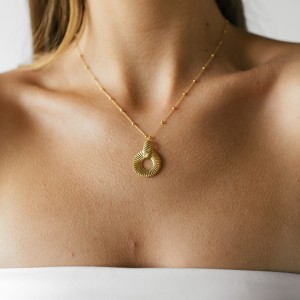 Naszyjnik srebrny pozłacany KOŁATKA