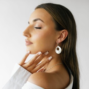 Duże kolczyki koła srebrne 